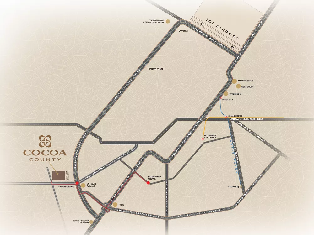 Cocoa County Location Map